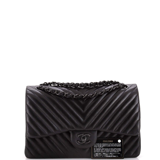 超レア SO BLACK★CHANELラムスキン ジャンボ