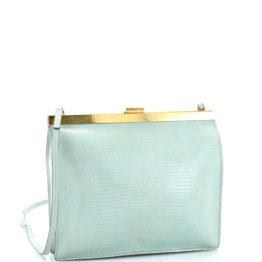 Celine Clasp Crossbody Bag Lizard Mini