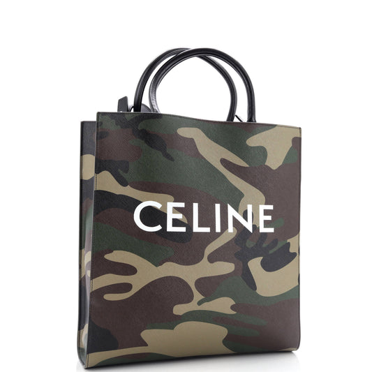 Celine Vertical Cabas Tote Camouflage Coated Canvas Medium
