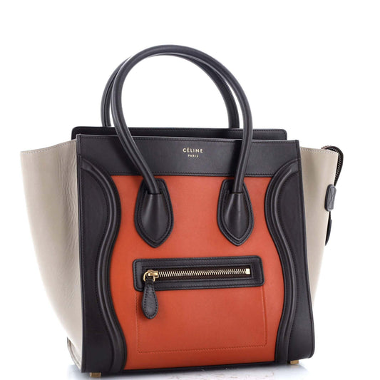 Celine Luggage Bag Smooth Leather Micro