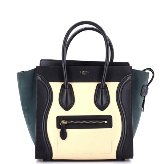 Celine Tricolor Luggage Bag Leather Micro