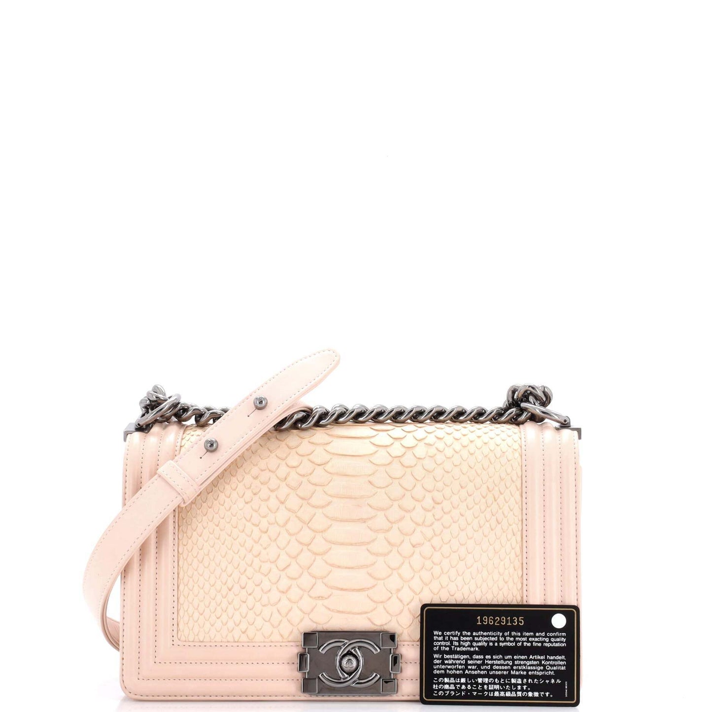 CHANELボーイ パイソン オールドミディアム
