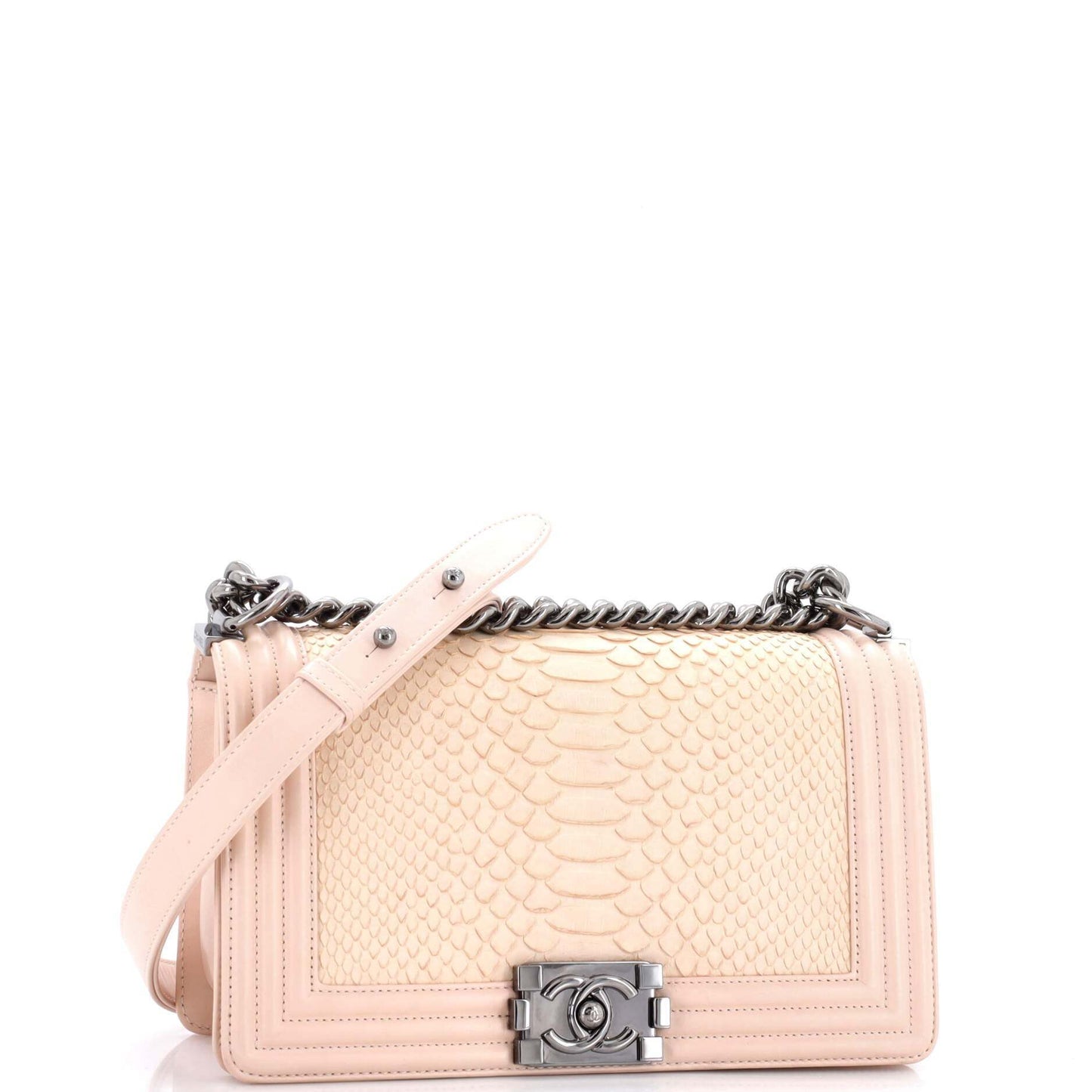 CHANELボーイ パイソン オールドミディアム