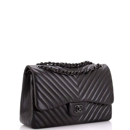 超レア SO BLACK★CHANELラムスキン ジャンボ