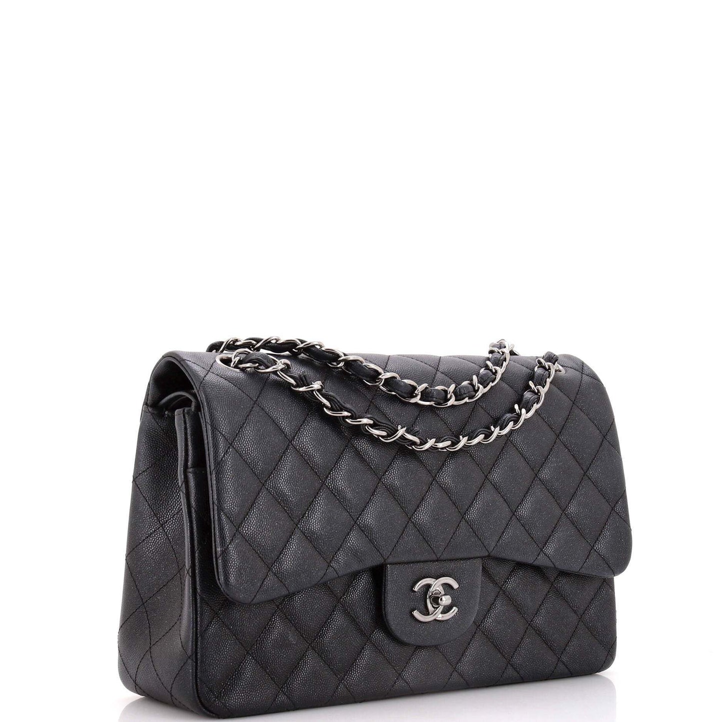 【極美品】CHANELキャビアスキン ジャンボ イリディセント