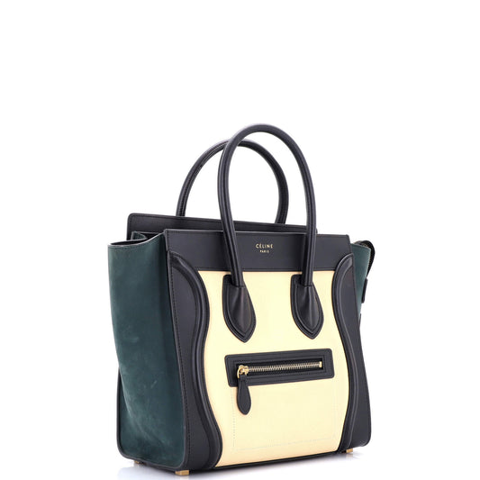 Celine Tricolor Luggage Bag Leather Micro