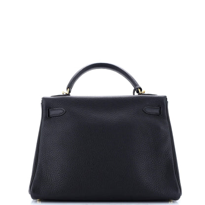 HERMES ケリーブラックゴールド 32