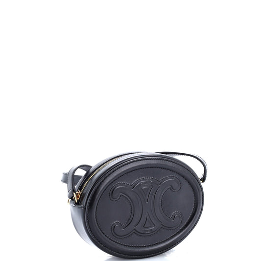 Celine Triomphe Oval Crossbody Bag Leather Mini