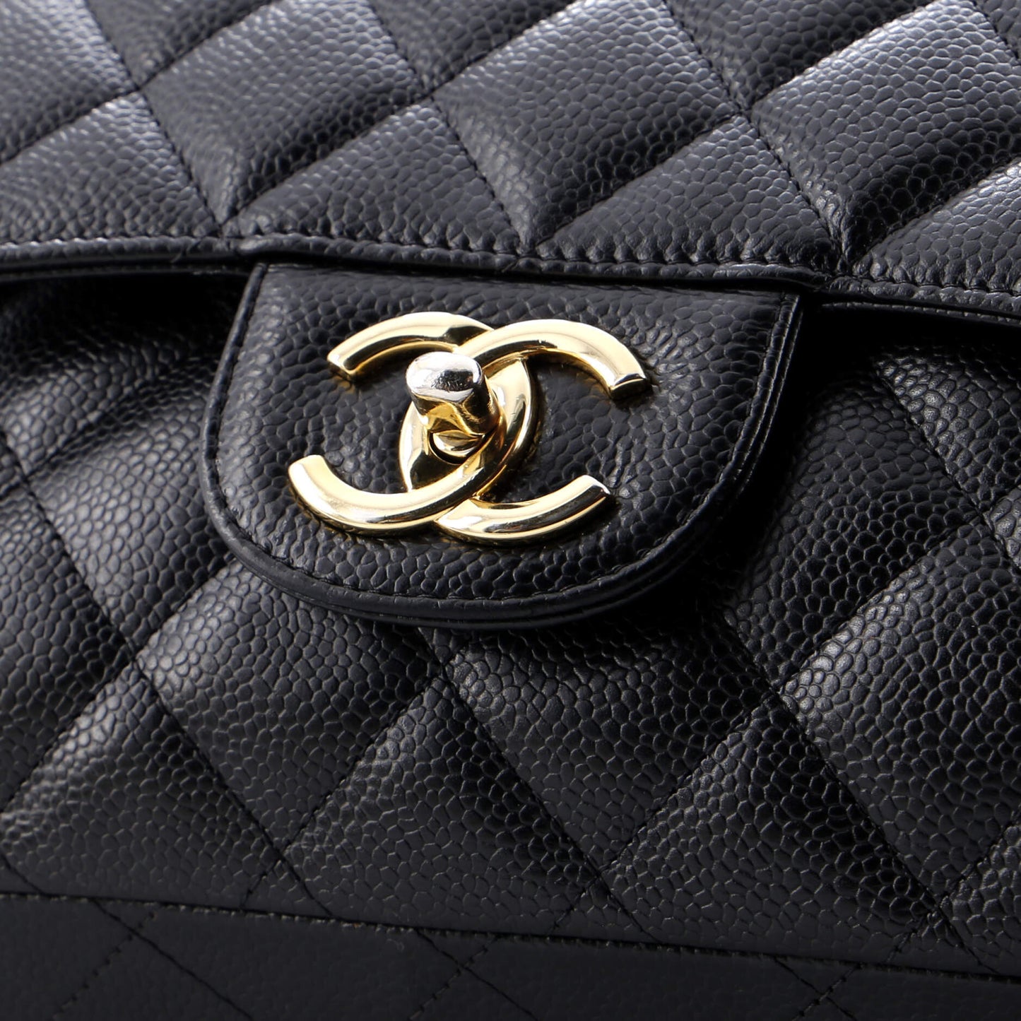【マキシサイズ】CHANEL キャビアスキン ショルダーバッグ
