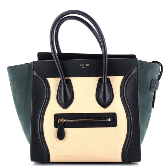 Celine Tricolor Luggage Bag Leather Micro
