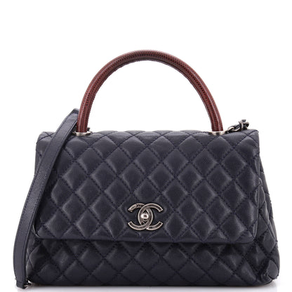 CHANELココハンドル キャビアスキン リザード