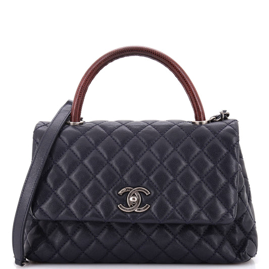 CHANELココハンドル キャビアスキン リザード
