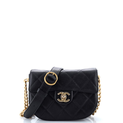 CHANELムーンフラップ キャビアスキン ミニ