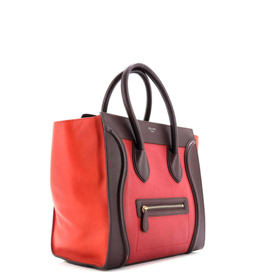 Celine Tricolor Luggage Bag Leather Mini