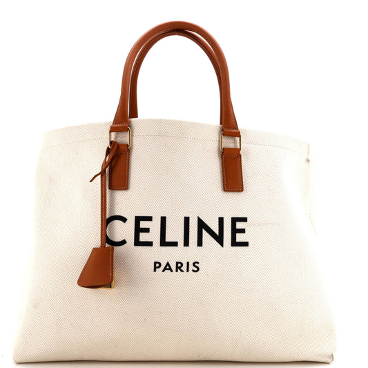 Celine Horizontal Cabas Tote Canvas with Leather None