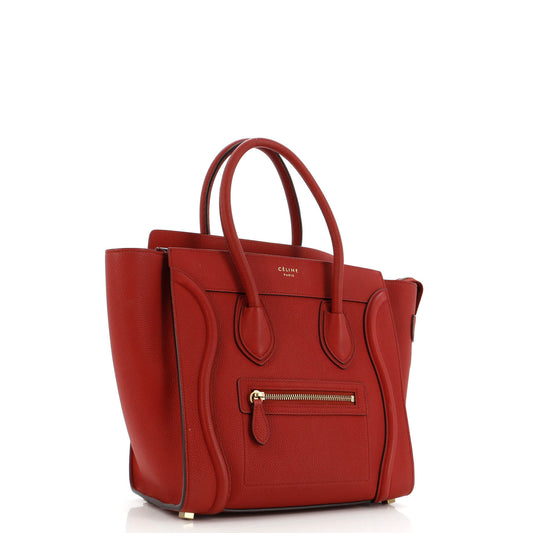 Celine Luggage Bag Grainy Leather Micro