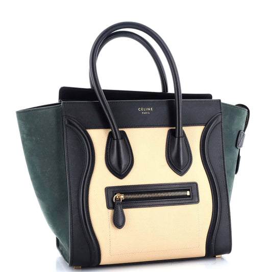Celine Tricolor Luggage Bag Leather Micro