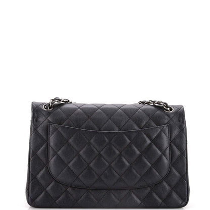 【極美品】CHANELキャビアスキン ジャンボ イリディセント