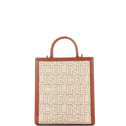 Celine Vertical Cabas Tote Printed Canvas and Leather Small