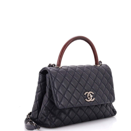 CHANELココハンドル キャビアスキン リザード