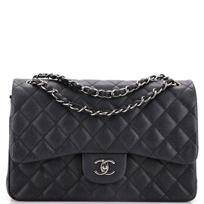 【極美品】CHANELキャビアスキン ジャンボ イリディセント