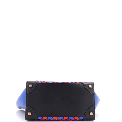 Celine Luggage Bag Printed Textile and Leather Mini